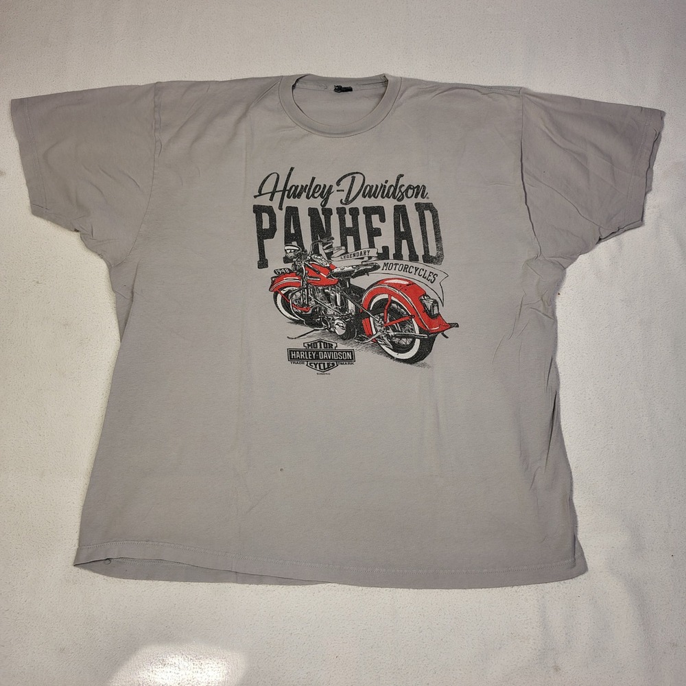 Harley-Davidson Men's Panhead T-Shirt XL Gray Cotton Distressed Yellowstone